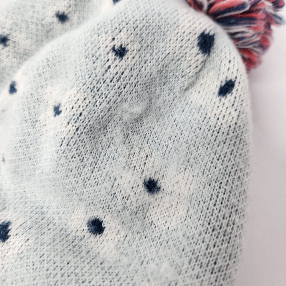 The North Face Kids' Pom-Pom Beanie Winter Hat Gray and Red XS 6-24 Month - Picture 3 of 9